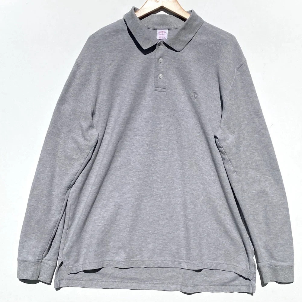 BROOKS BROTHERS Men’s 100% Cotton Performance Polo Original Fit Long Sleeve XL